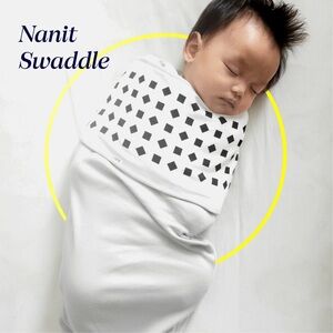 Nanit (3-6 Months) Swaddle in Grey with Black / White Pattern- BreathingWear